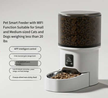 6L WLAN Futterautomat für Katzen & kleine Hunde – Automatische Fütterung mit App